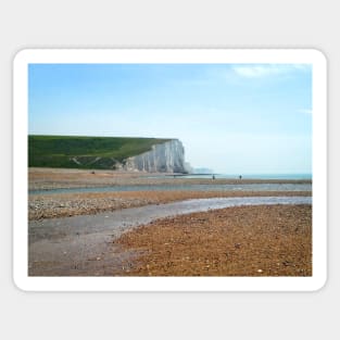 Seven Sisters Beach, East Sussex Sticker